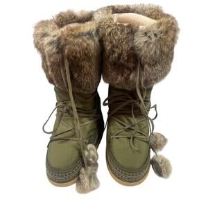 NWOT BOGNER FUR TRIMMED FUR BOOTS SIZE‎ 38 40